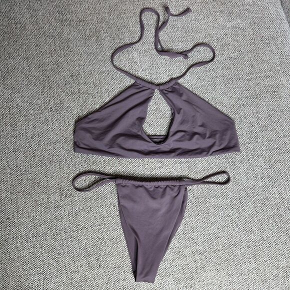 Dippin Daisys 2-Piece Swim Suit Bikini Bottom Size S Halter Top Size M - Picture 1 of 9